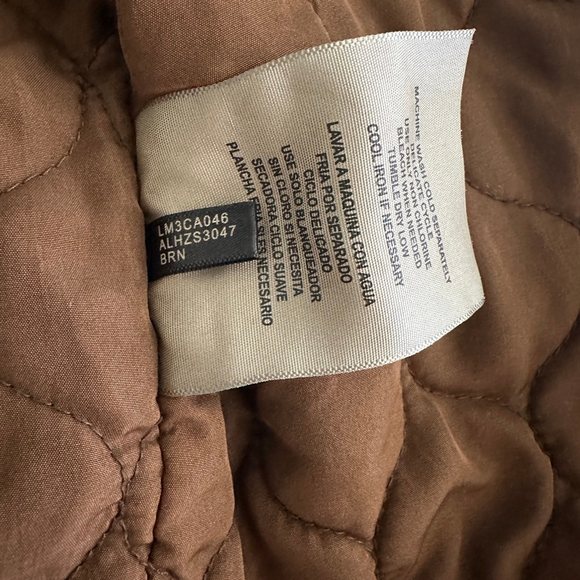 Men's Levi Strauss & Co. Tan Cotton Jacket Size L – Corduroy Collar Quilte - Picture 6 of 12